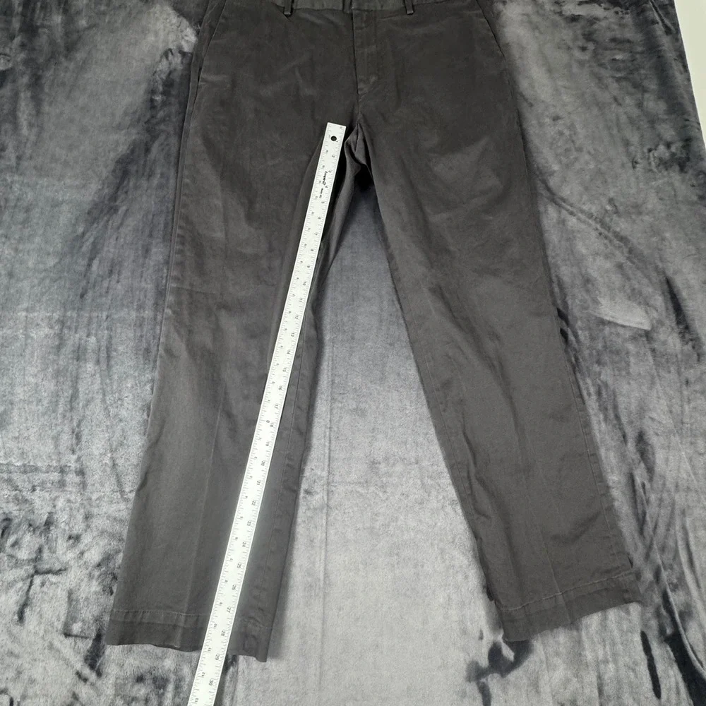 Banana Republic Aiden Chino Men 35x30 Grey Slim Fit Stretch Pants